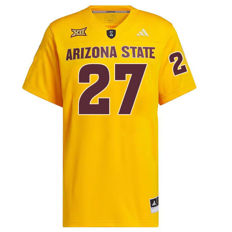 #27 Bobby Mulgado Arizona State Sun Devils College Football Jerseys Stitched-Gold